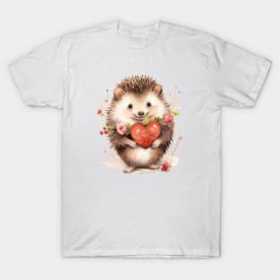 Cute Hedgehog Love Valentine T-Shirt